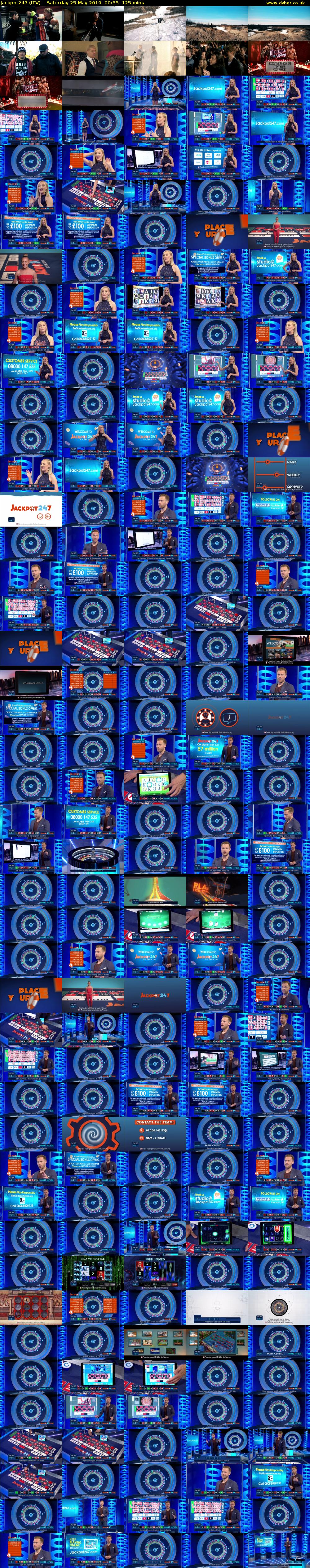 Jackpot247 (ITV) Saturday 25 May 2019 00:55 - 03:00