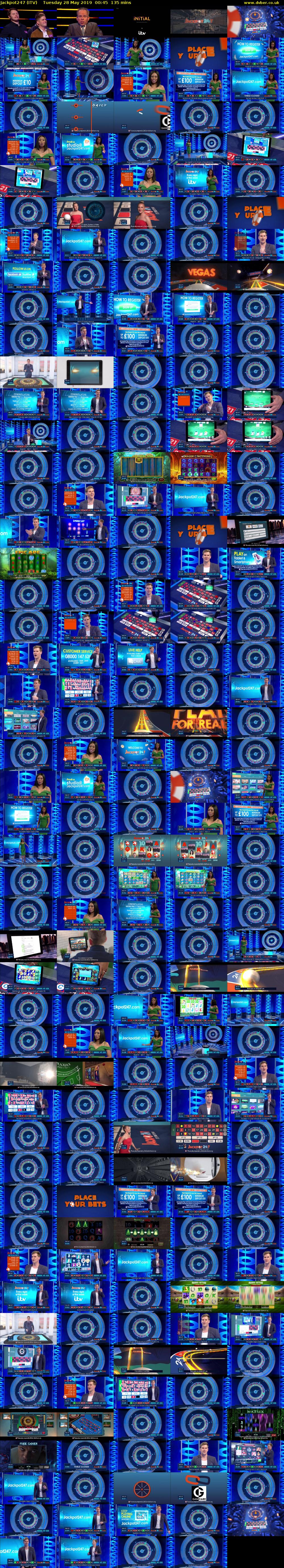 Jackpot247 (ITV) Tuesday 28 May 2019 00:45 - 03:00