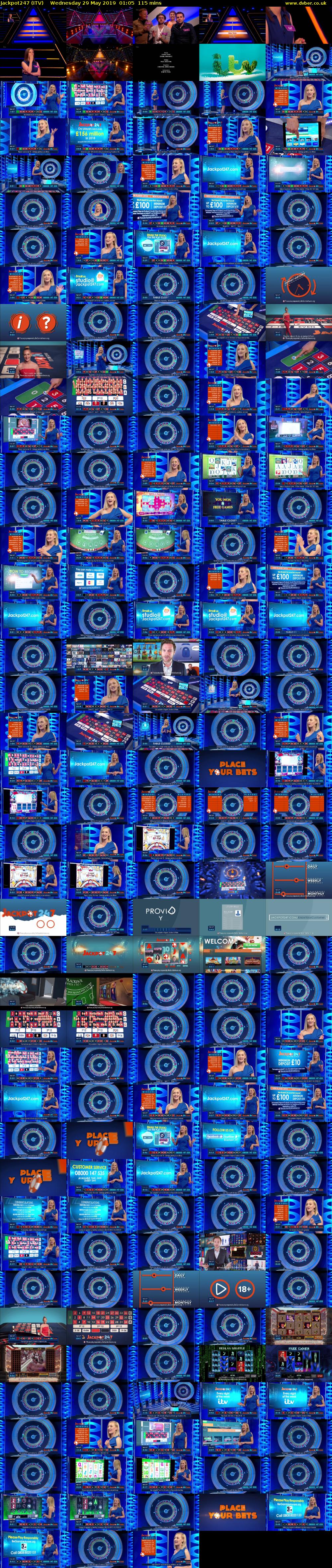 Jackpot247 (ITV) Wednesday 29 May 2019 01:05 - 03:00