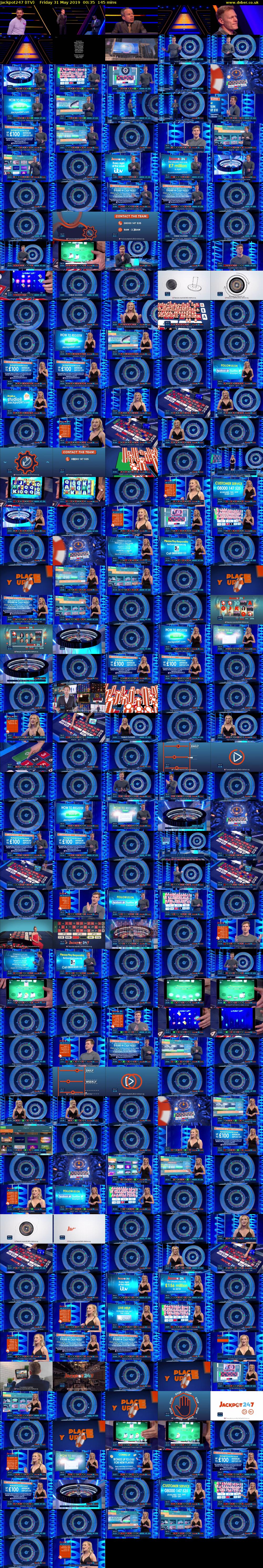 Jackpot247 (ITV) Friday 31 May 2019 00:35 - 03:00
