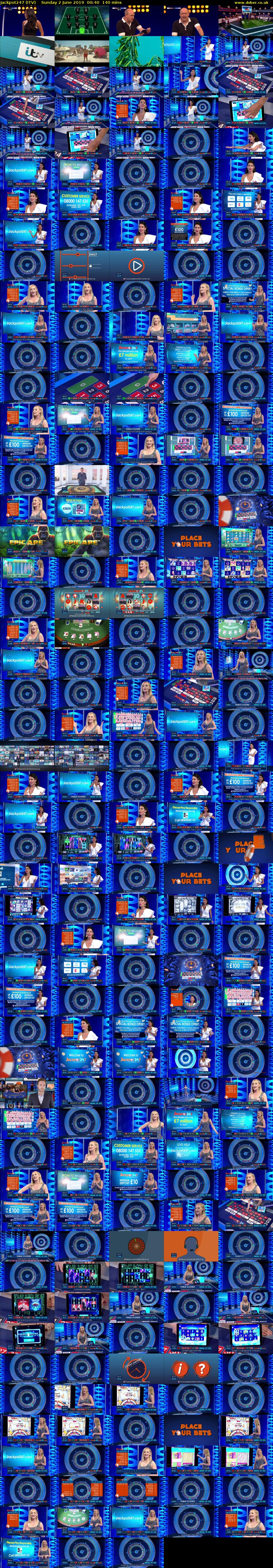 Jackpot247 (ITV) Sunday 2 June 2019 00:40 - 03:00