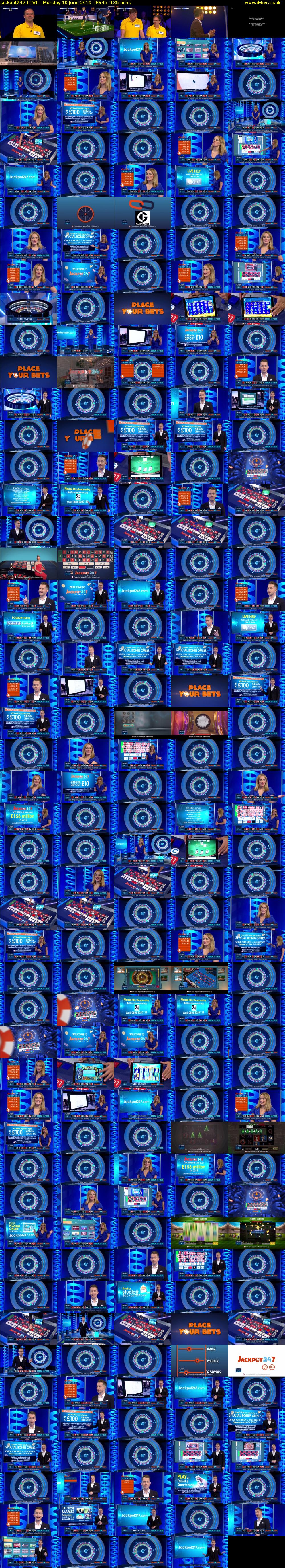 Jackpot247 (ITV) Monday 10 June 2019 00:45 - 03:00