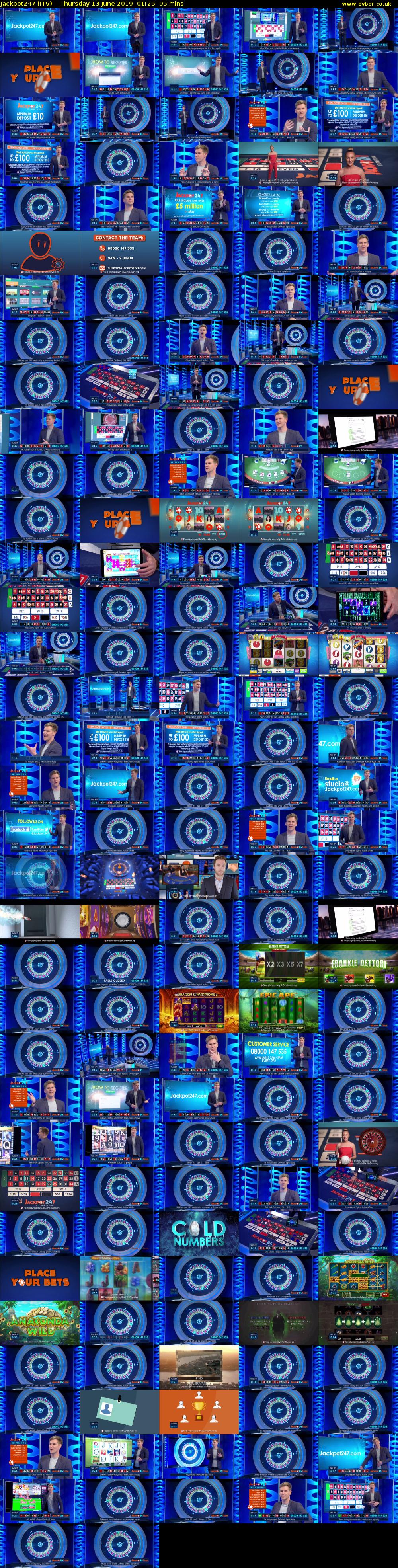Jackpot247 (ITV) Thursday 13 June 2019 01:25 - 03:00