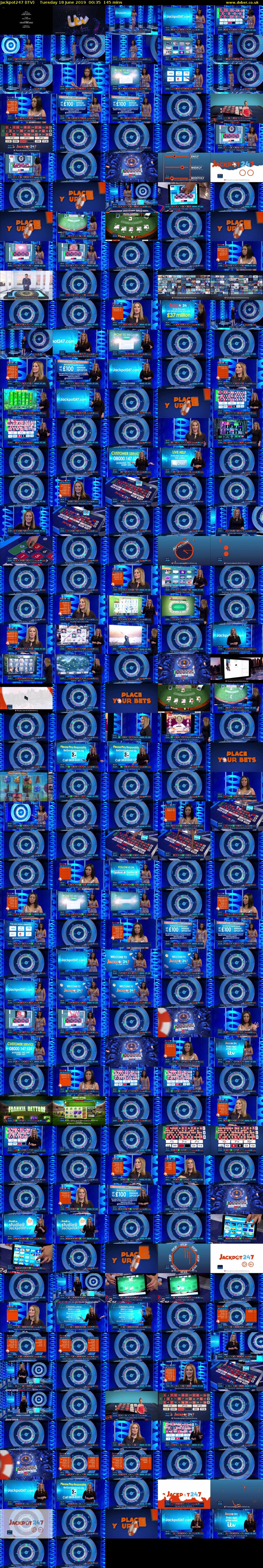Jackpot247 (ITV) Tuesday 18 June 2019 00:35 - 03:00