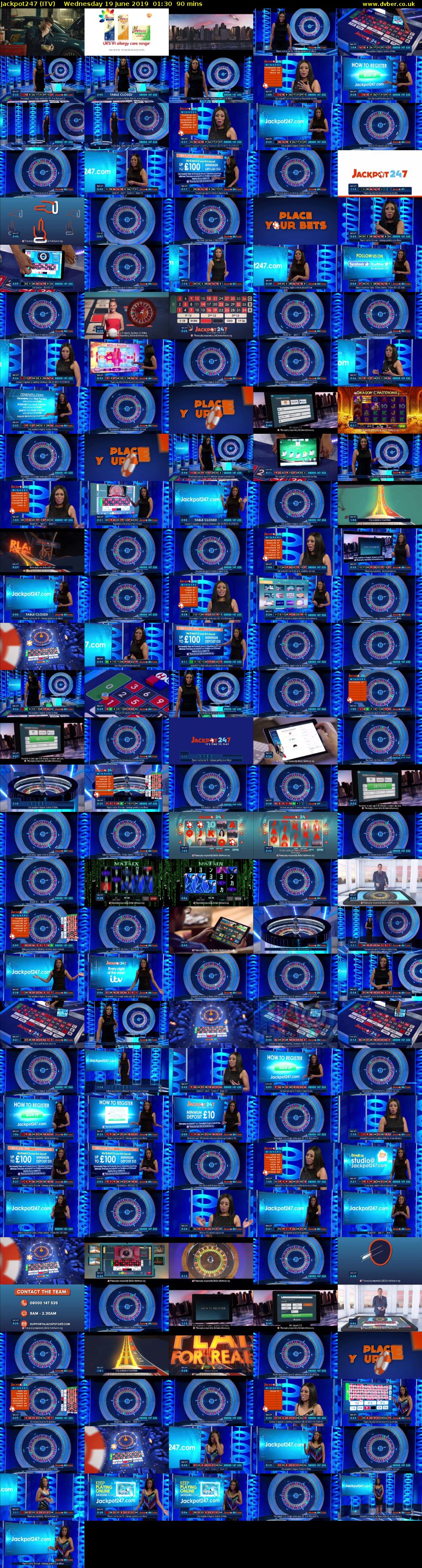 Jackpot247 (ITV) Wednesday 19 June 2019 01:30 - 03:00