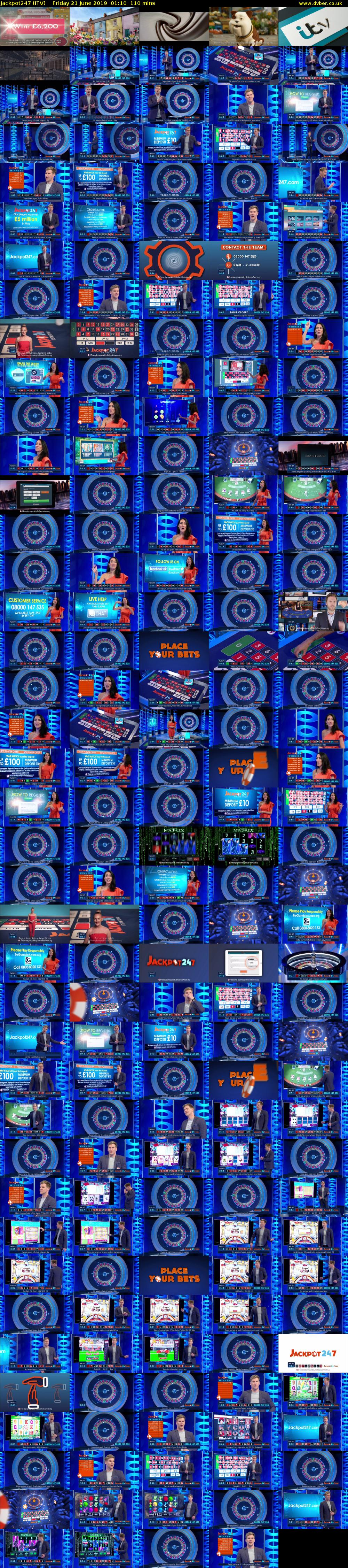 Jackpot247 (ITV) Friday 21 June 2019 01:10 - 03:00