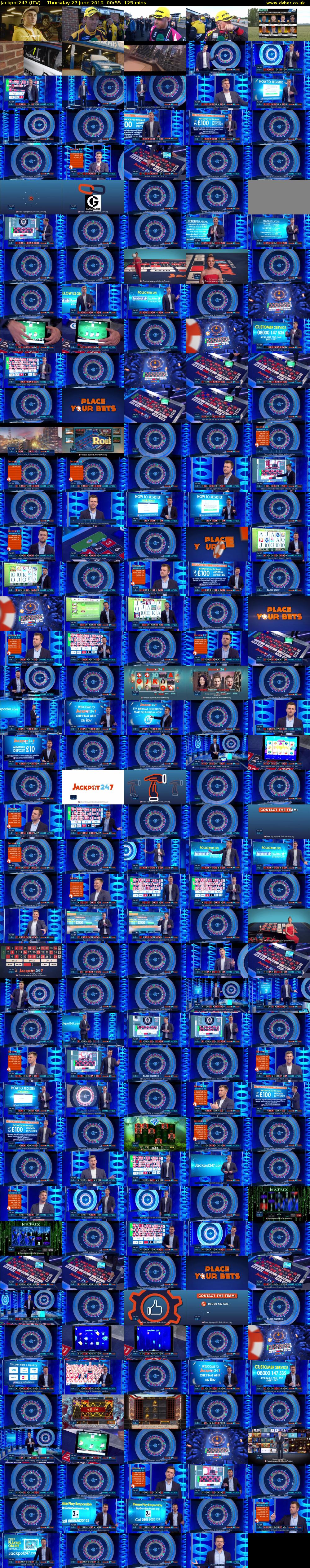 Jackpot247 (ITV) Thursday 27 June 2019 00:55 - 03:00