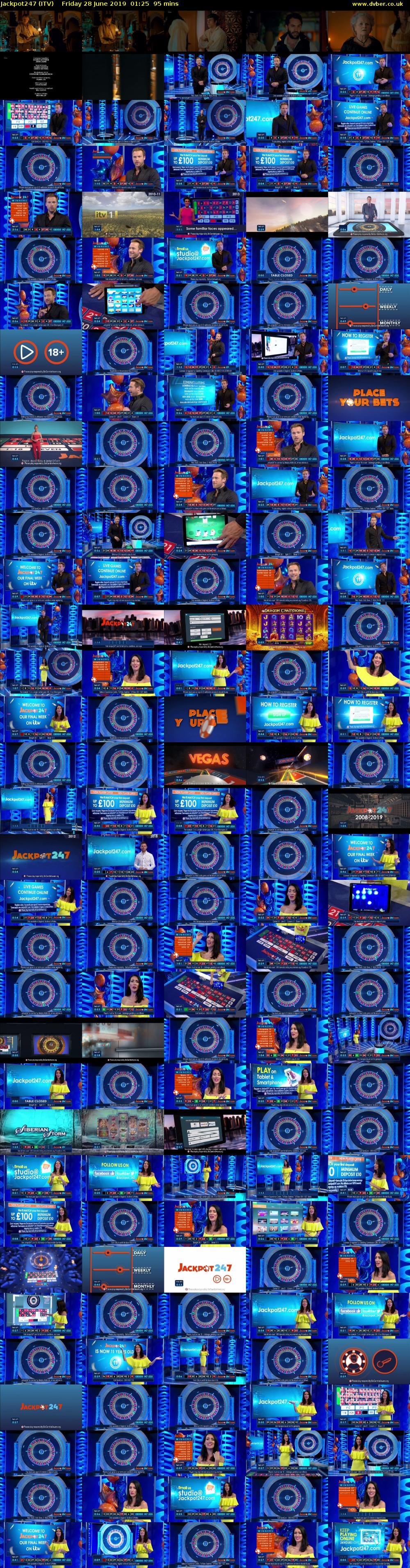 Jackpot247 (ITV) Friday 28 June 2019 01:25 - 03:00