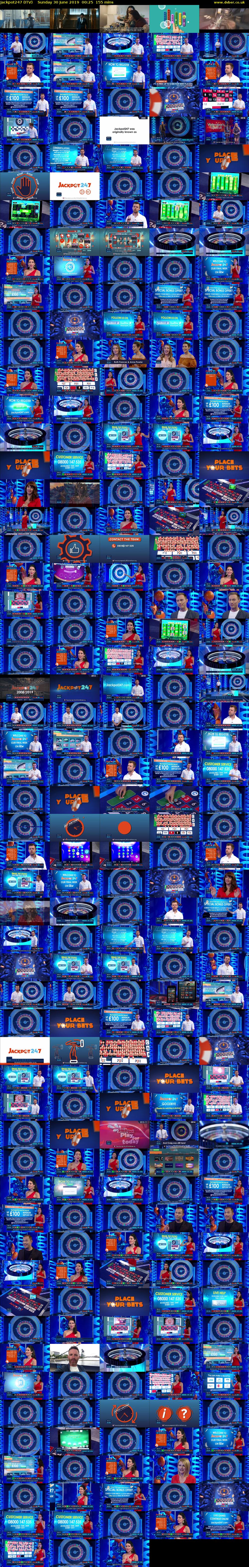 Jackpot247 (ITV) Sunday 30 June 2019 00:25 - 03:00