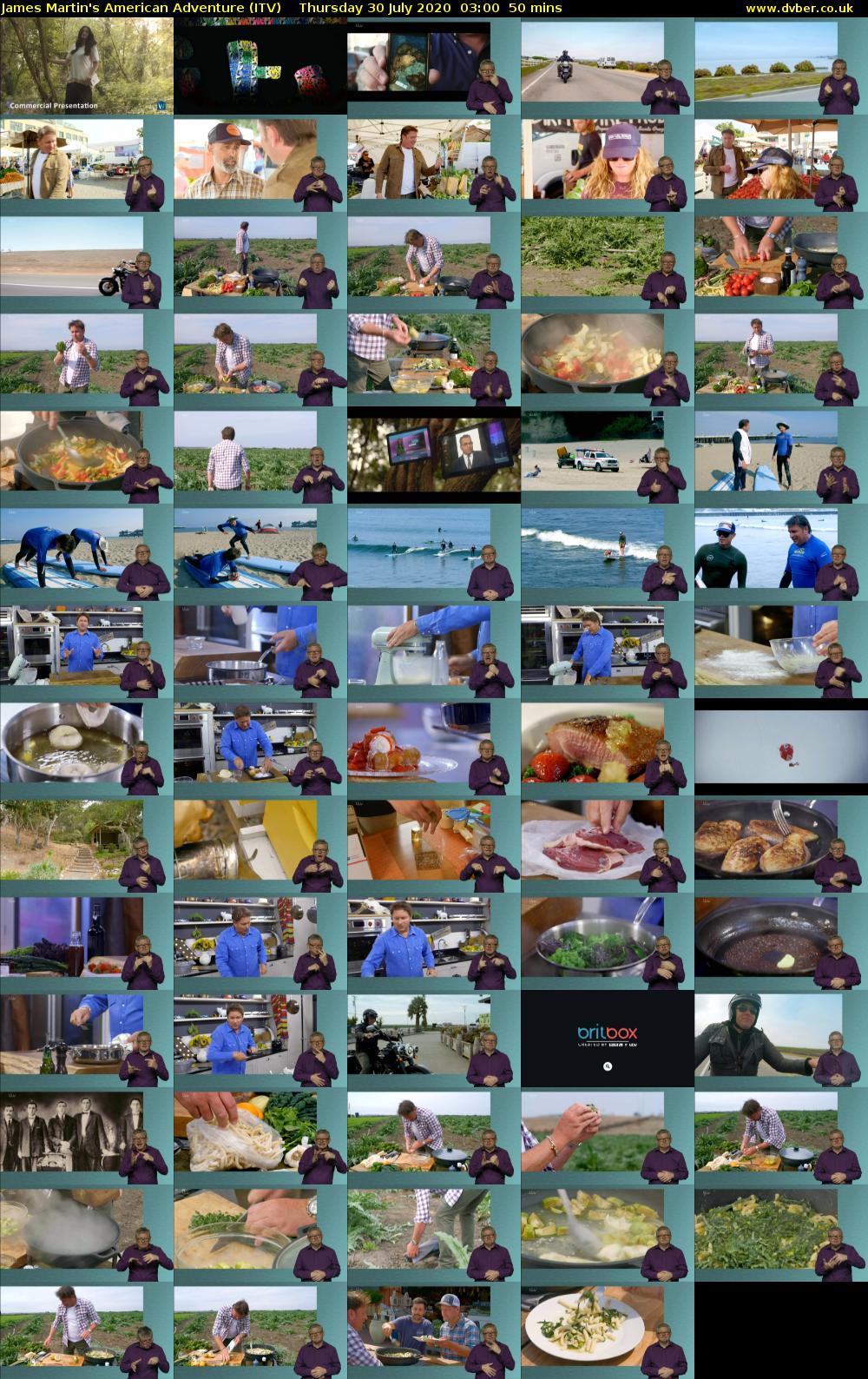 James Martin's American Adventure (ITV) Thursday 30 July 2020 03:00 - 03:50