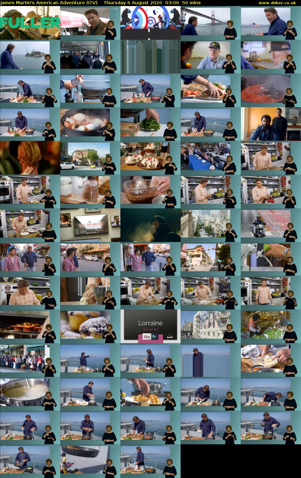 James Martin's American Adventure (ITV) Thursday 6 August 2020 03:00 - 03:50