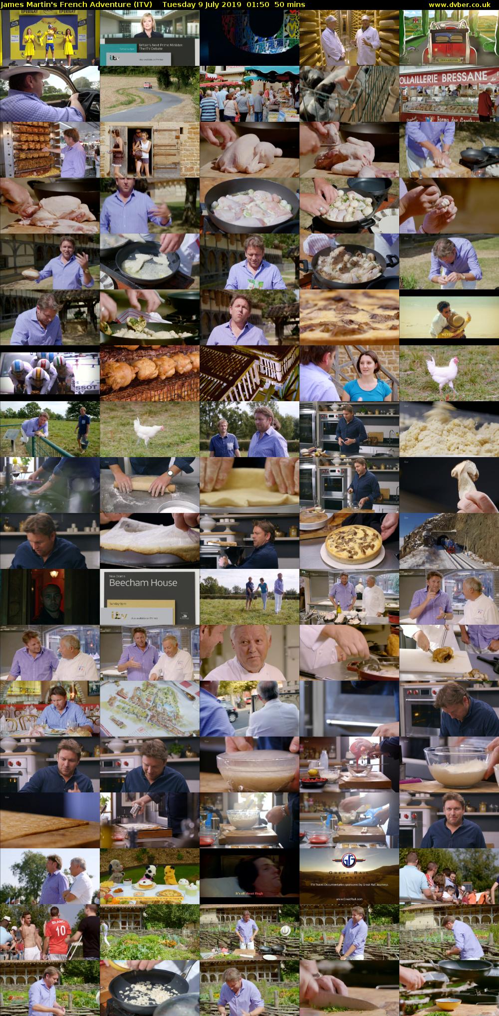 James Martin's French Adventure (ITV) Tuesday 9 July 2019 01:50 - 02:40