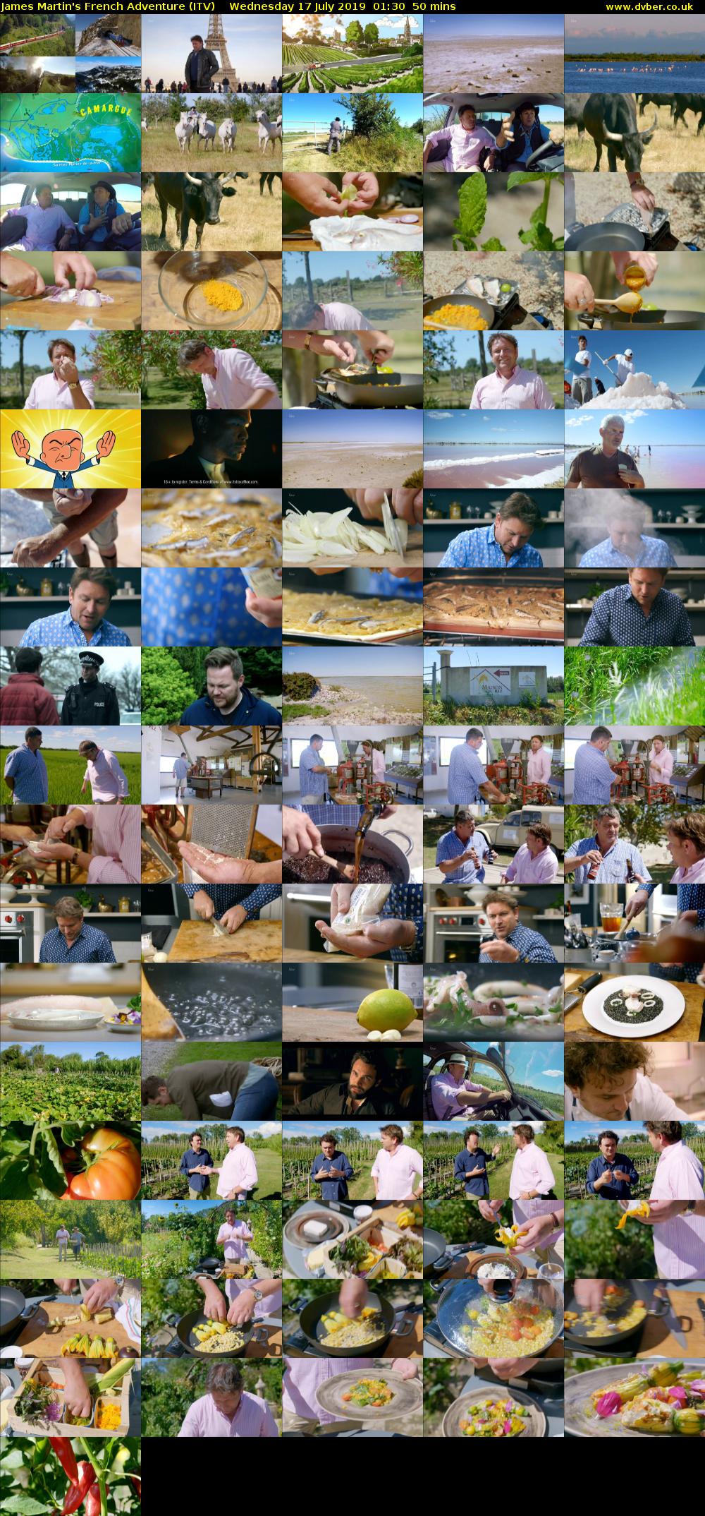 James Martin's French Adventure (ITV) Wednesday 17 July 2019 01:30 - 02:20