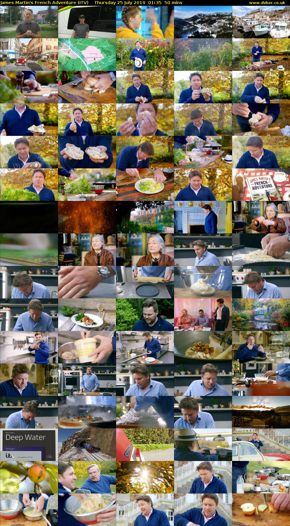 James Martin's French Adventure (ITV) Thursday 25 July 2019 01:35 - 02:25