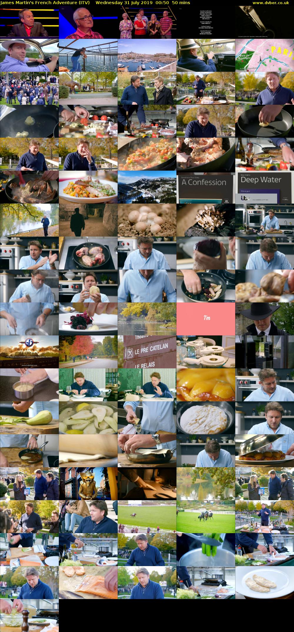 James Martin's French Adventure (ITV) Wednesday 31 July 2019 00:50 - 01:40