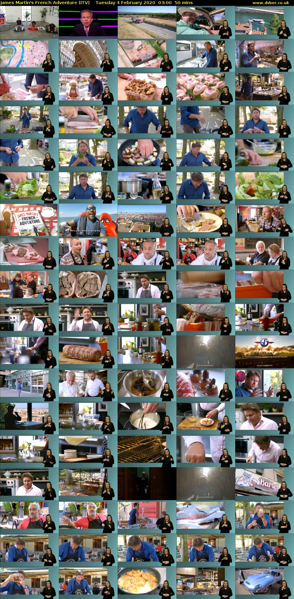 James Martin's French Adventure (ITV) Tuesday 4 February 2020 03:00 - 03:50
