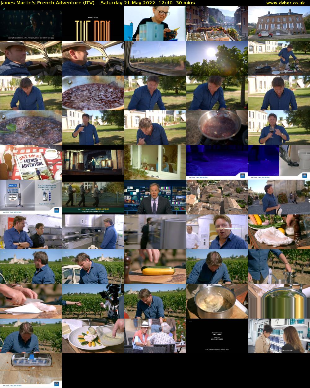 James Martin's French Adventure (ITV) Saturday 21 May 2022 12:40 - 13:10
