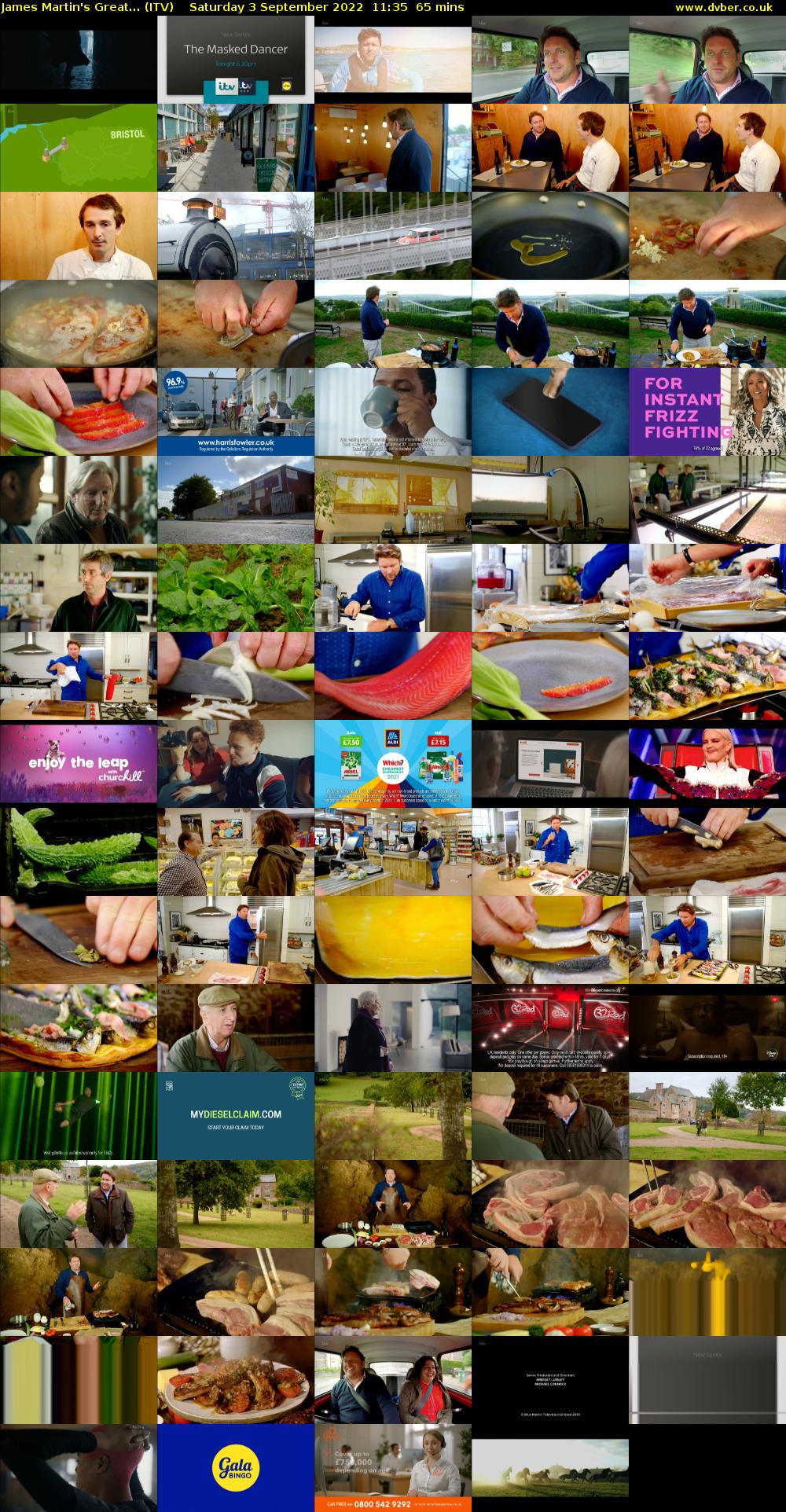 James Martin's Great... (ITV) Saturday 3 September 2022 11:35 - 12:40