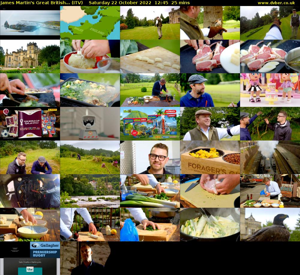 James Martin's Great British... (ITV) Saturday 22 October 2022 12:45 - 13:10