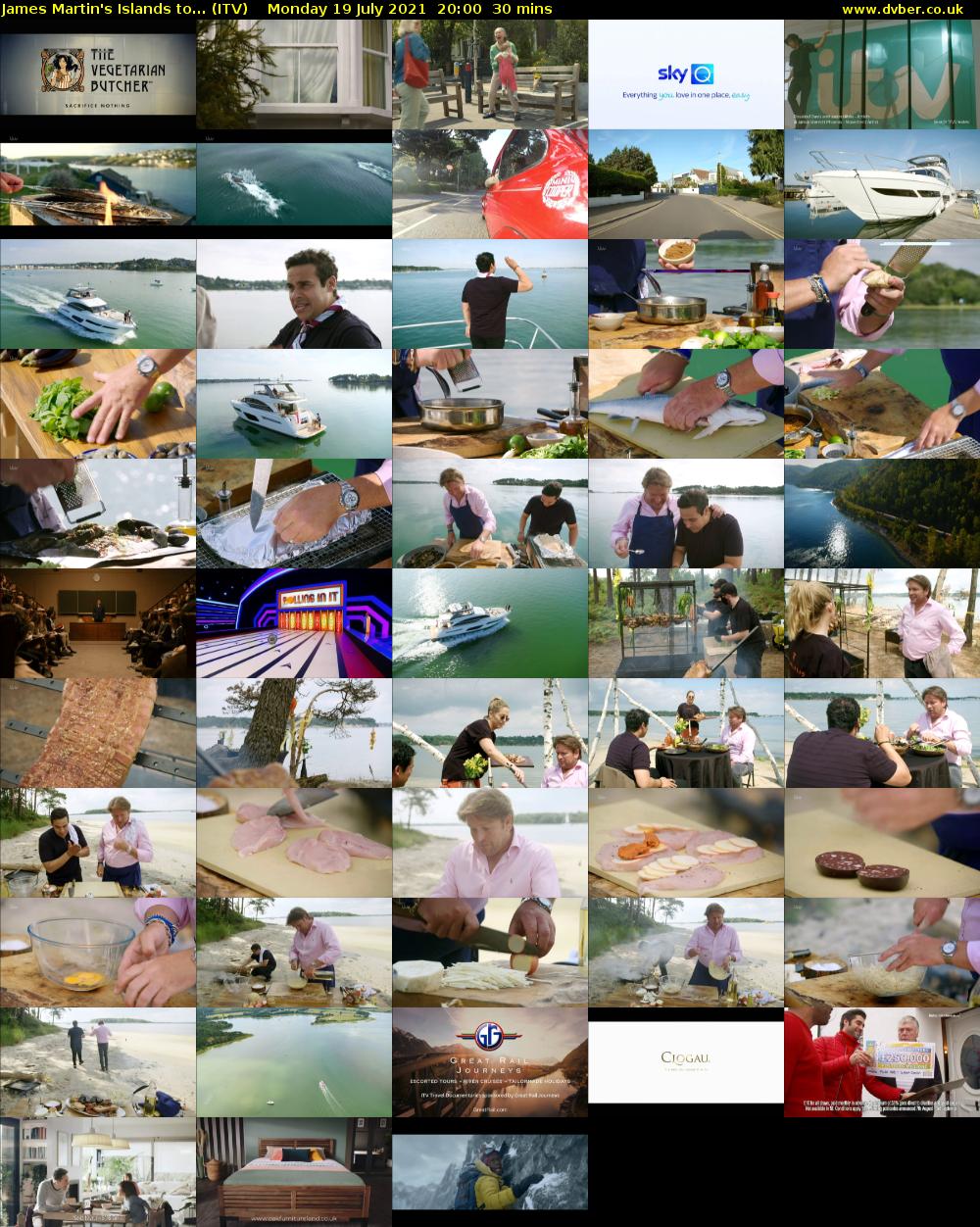 James Martin's Islands to... (ITV) Monday 19 July 2021 20:00 - 20:30