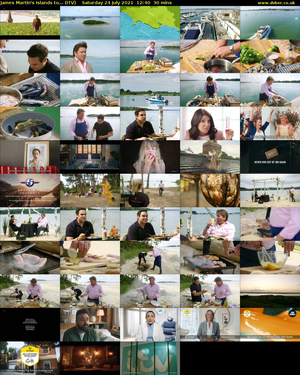 James Martin's Islands to... (ITV) Saturday 24 July 2021 12:40 - 13:10
