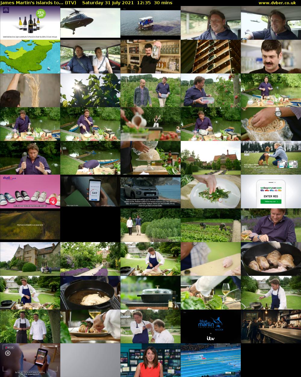 James Martin's Islands to... (ITV) Saturday 31 July 2021 12:35 - 13:05
