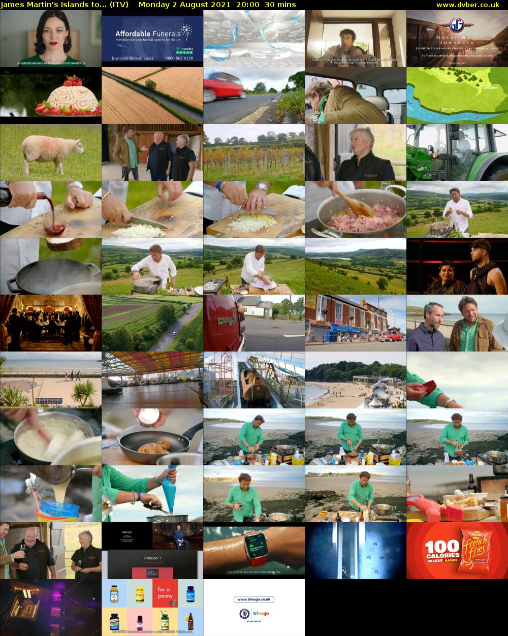 James Martin's Islands to... (ITV) Monday 2 August 2021 20:00 - 20:30
