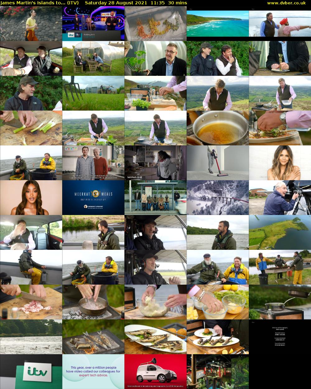 James Martin's Islands to... (ITV) Saturday 28 August 2021 11:35 - 12:05