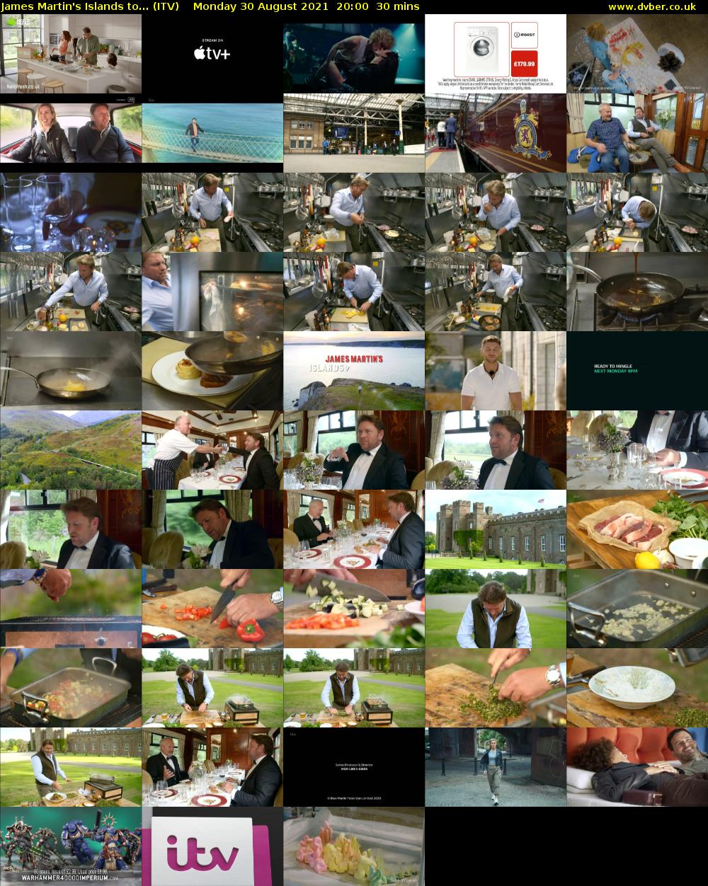 James Martin's Islands to... (ITV) Monday 30 August 2021 20:00 - 20:30