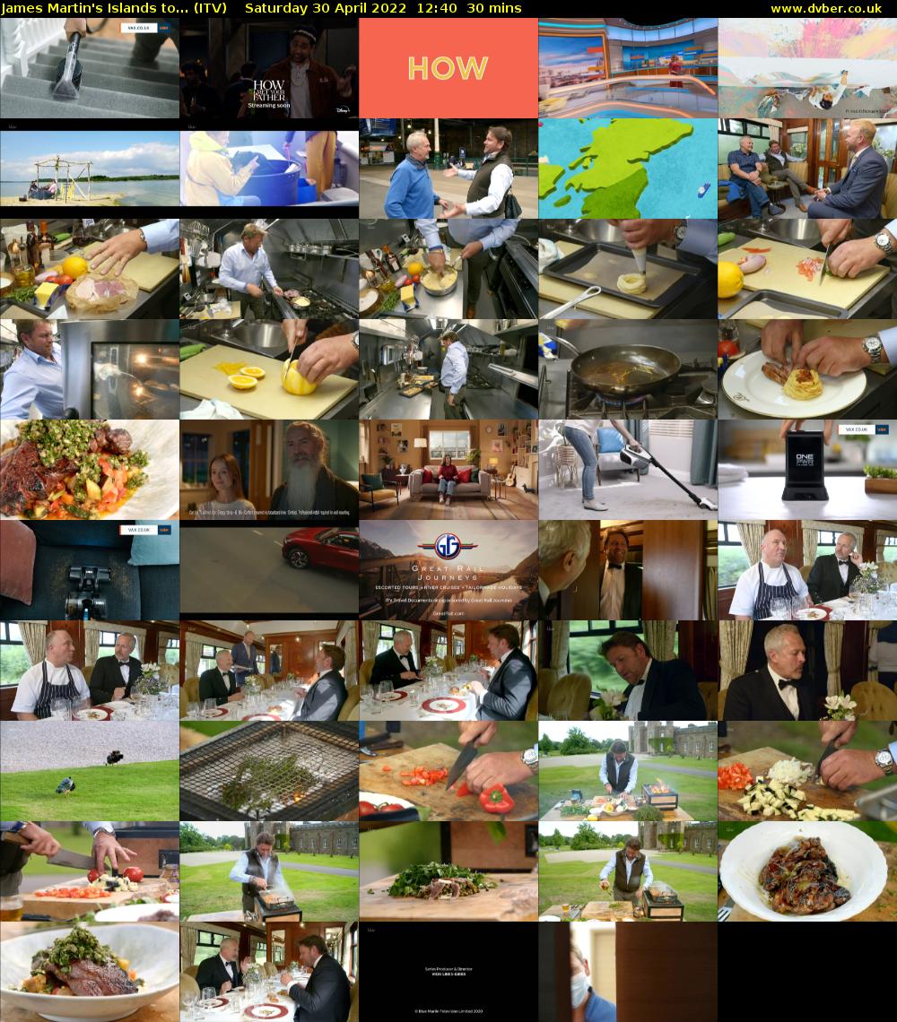 James Martin's Islands to... (ITV) Saturday 30 April 2022 12:40 - 13:10