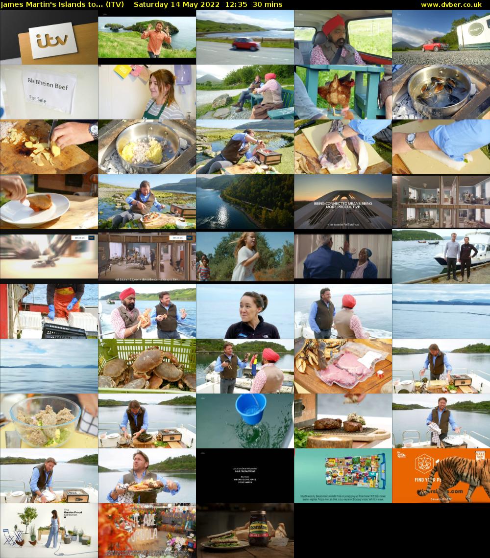James Martin's Islands to... (ITV) Saturday 14 May 2022 12:35 - 13:05