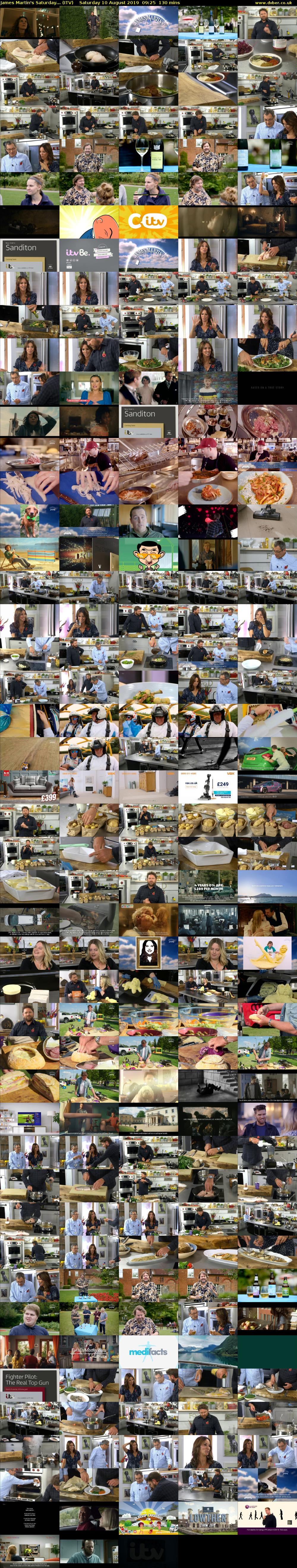 James Martin's Saturday... (ITV) Saturday 10 August 2019 09:25 - 11:35