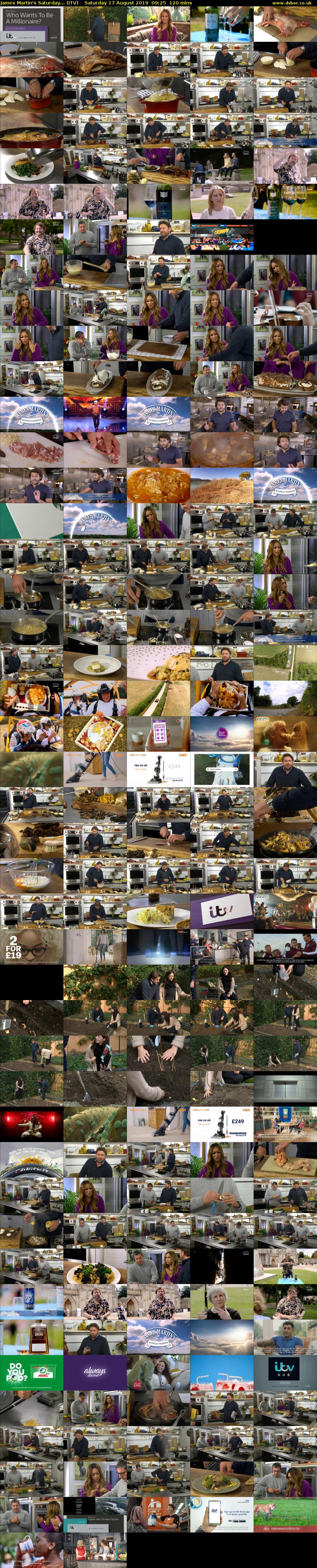 James Martin's Saturday... (ITV) Saturday 17 August 2019 09:25 - 11:25