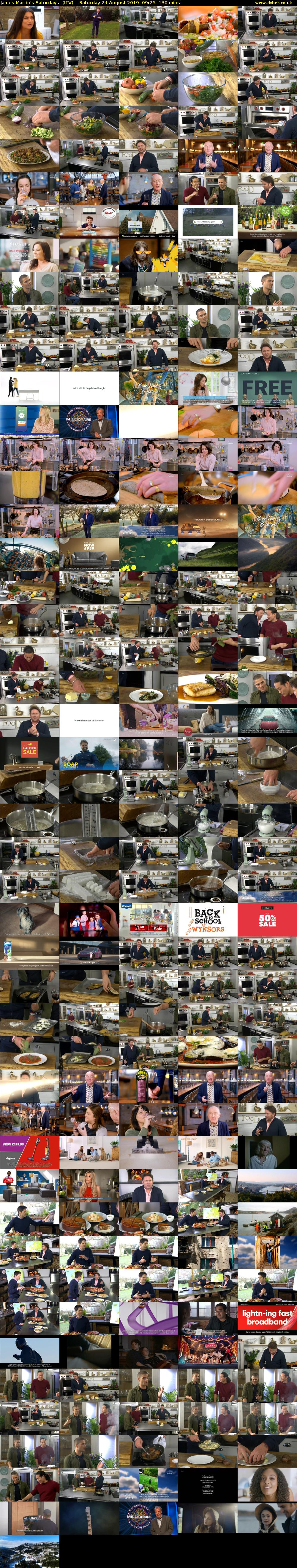 James Martin's Saturday... (ITV) Saturday 24 August 2019 09:25 - 11:35