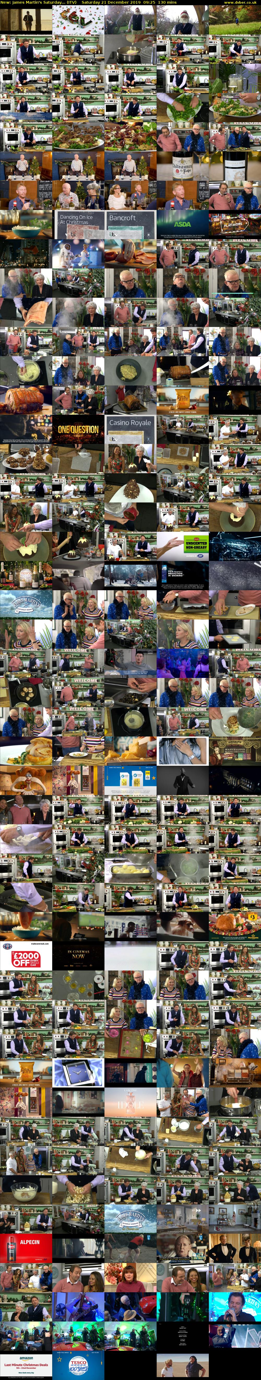 James Martin's Saturday... (ITV) Saturday 21 December 2019 09:25 - 11:35