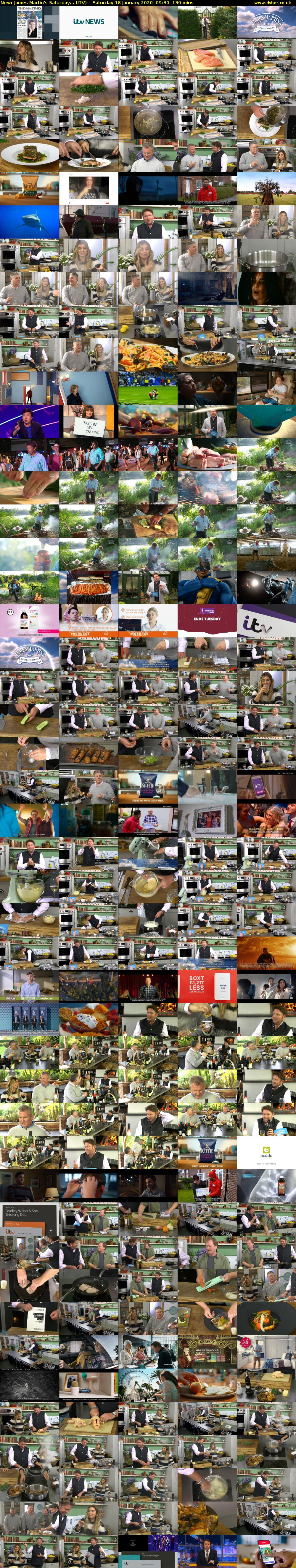 James Martin's Saturday... (ITV) Saturday 18 January 2020 09:30 - 11:40
