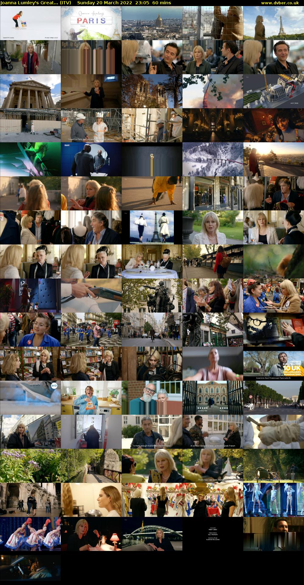 Joanna Lumley's Great... (ITV) Sunday 20 March 2022 23:05 - 00:05