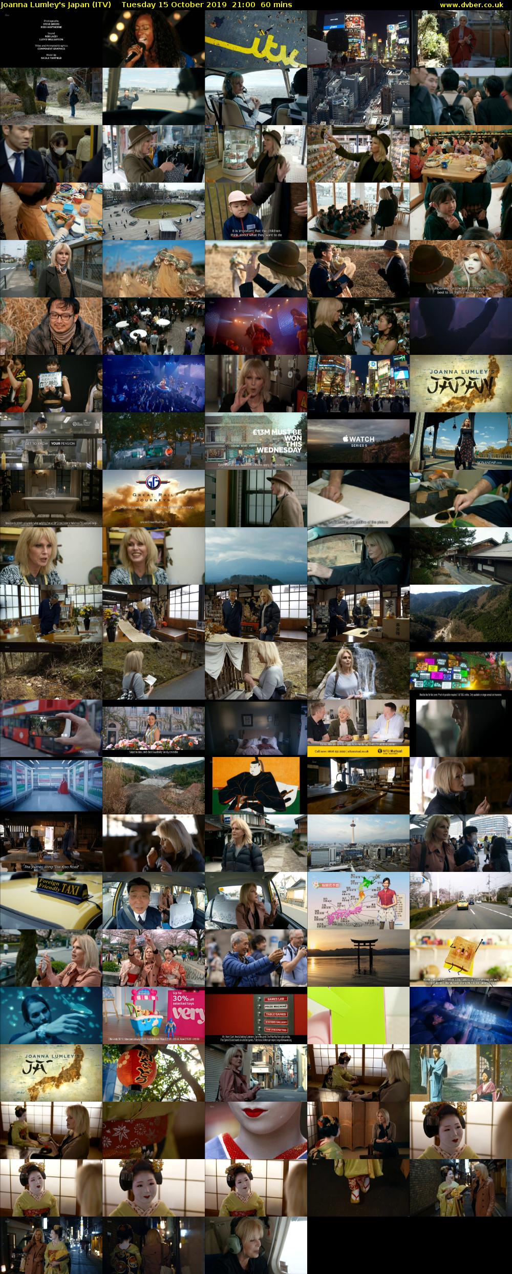 Joanna Lumley's Japan (ITV) Tuesday 15 October 2019 21:00 - 22:00