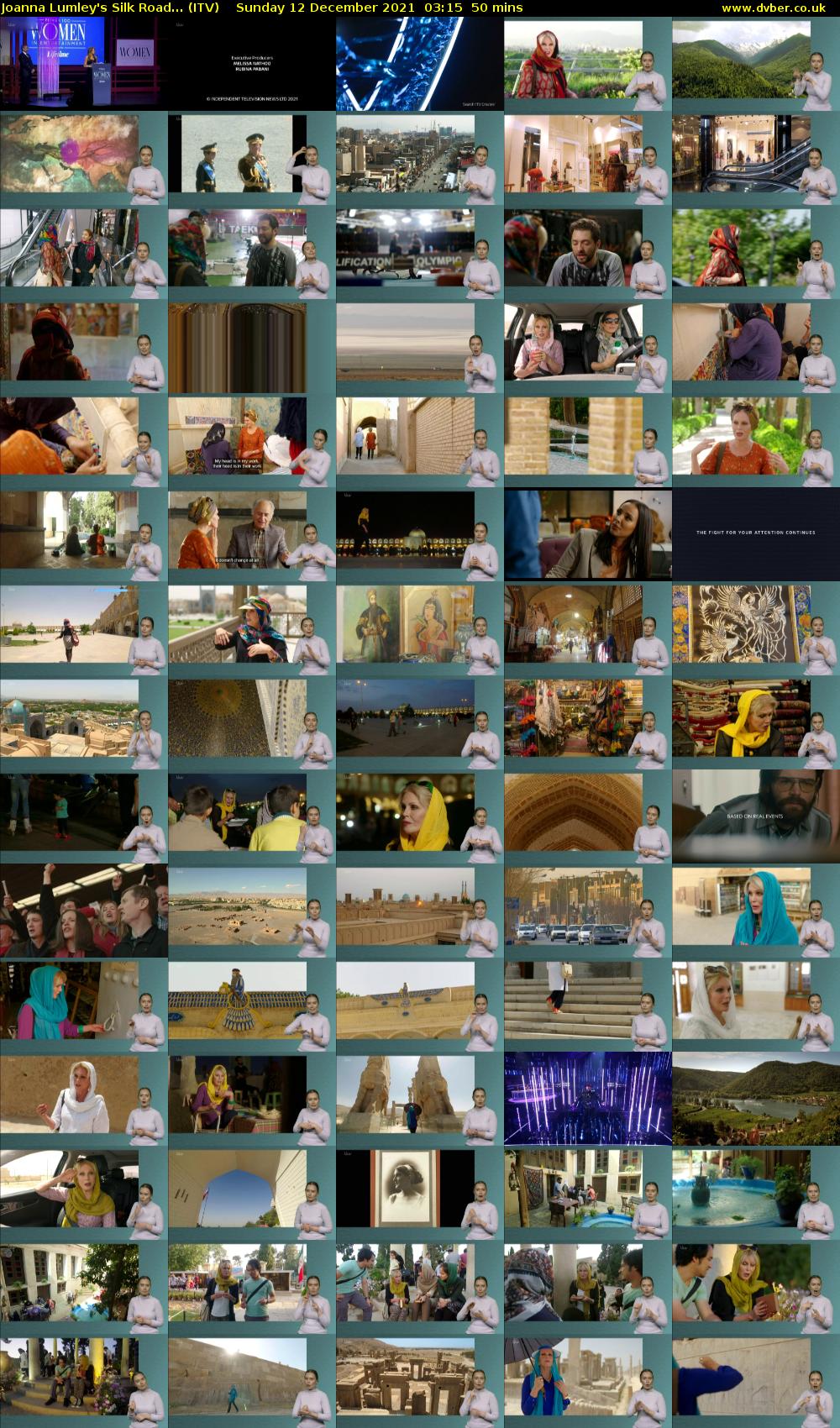 Joanna Lumley's Silk Road... (ITV) Sunday 12 December 2021 03:15 - 04:05
