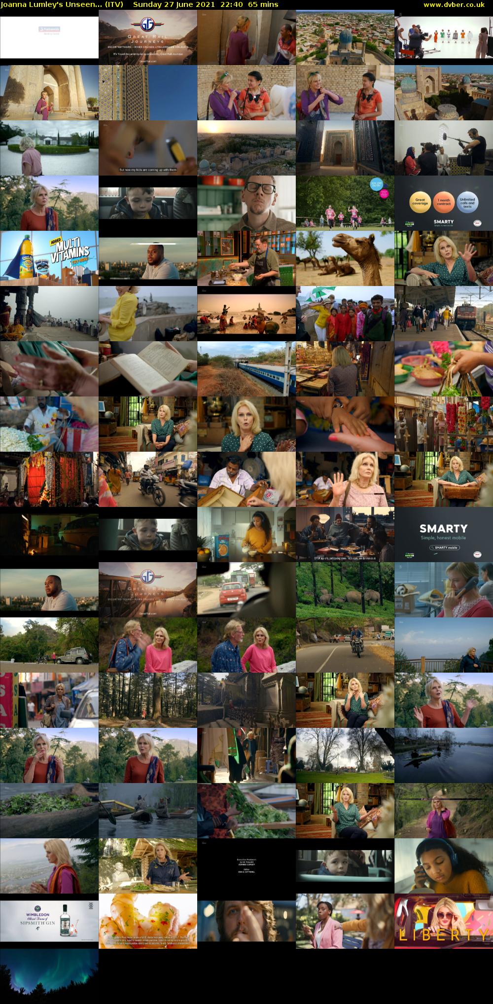 Joanna Lumley's Unseen... (ITV) Sunday 27 June 2021 22:40 - 23:45