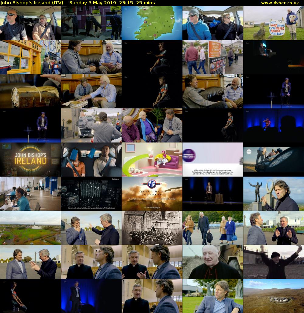 John Bishop's Ireland (ITV) Sunday 5 May 2019 23:15 - 23:40
