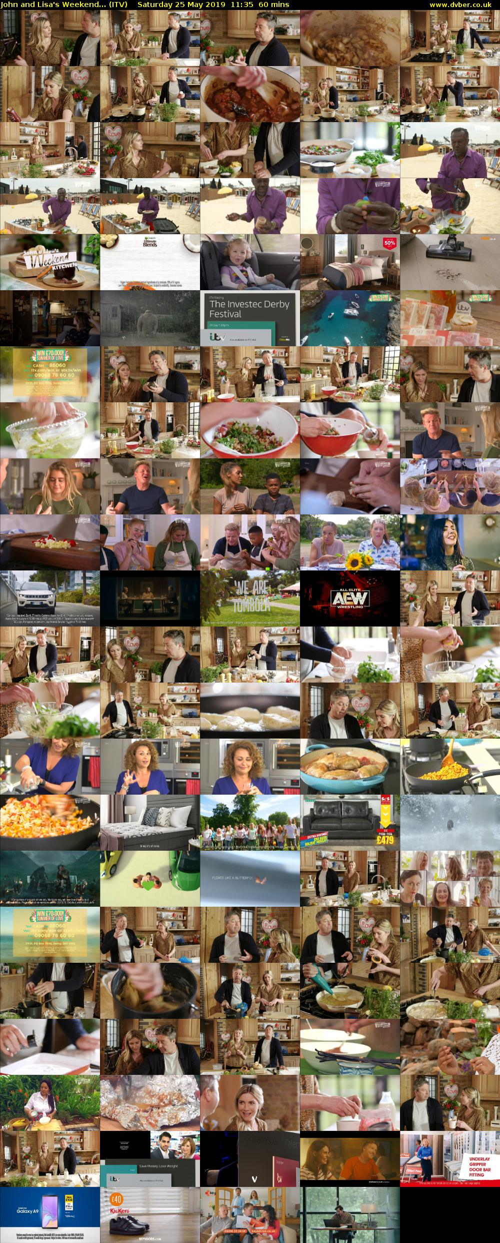 John and Lisa's Weekend... (ITV) Saturday 25 May 2019 11:35 - 12:35