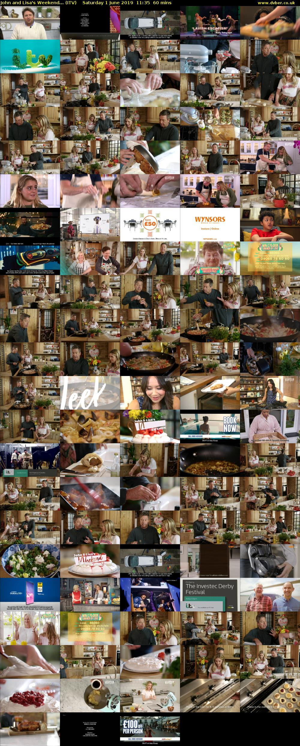 John and Lisa's Weekend... (ITV) Saturday 1 June 2019 11:35 - 12:35