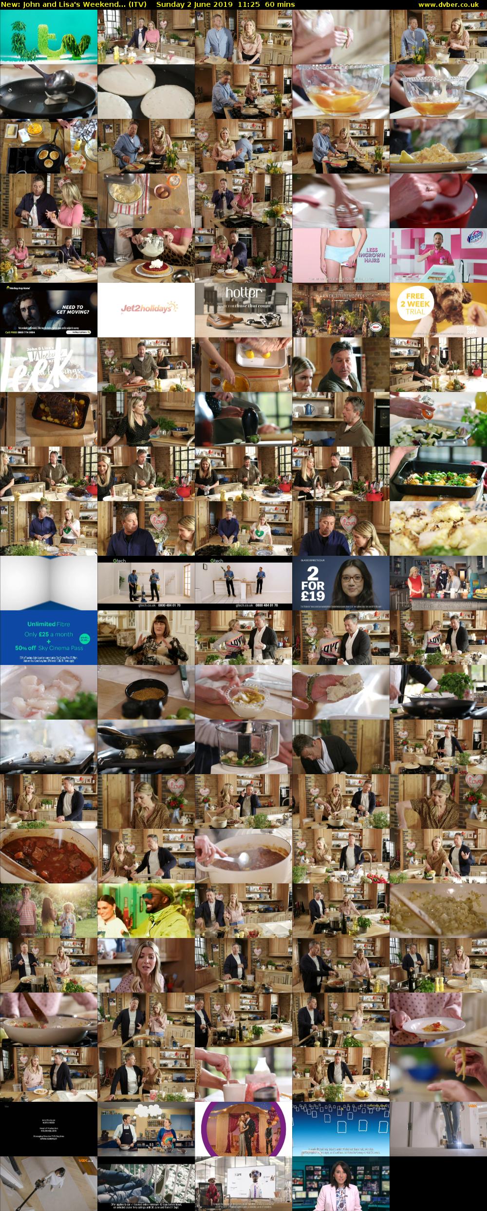 John and Lisa's Weekend... (ITV) Sunday 2 June 2019 11:25 - 12:25
