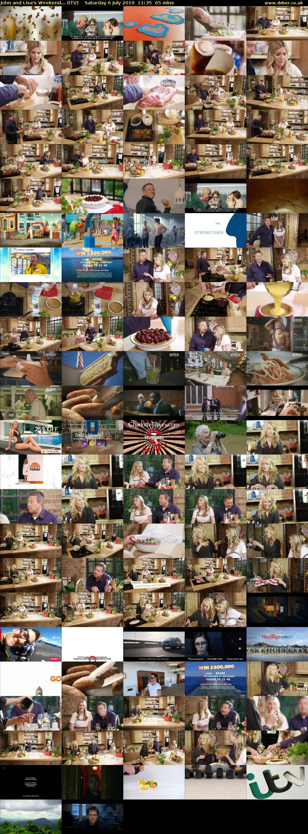 John and Lisa's Weekend... (ITV) Saturday 6 July 2019 11:35 - 12:40