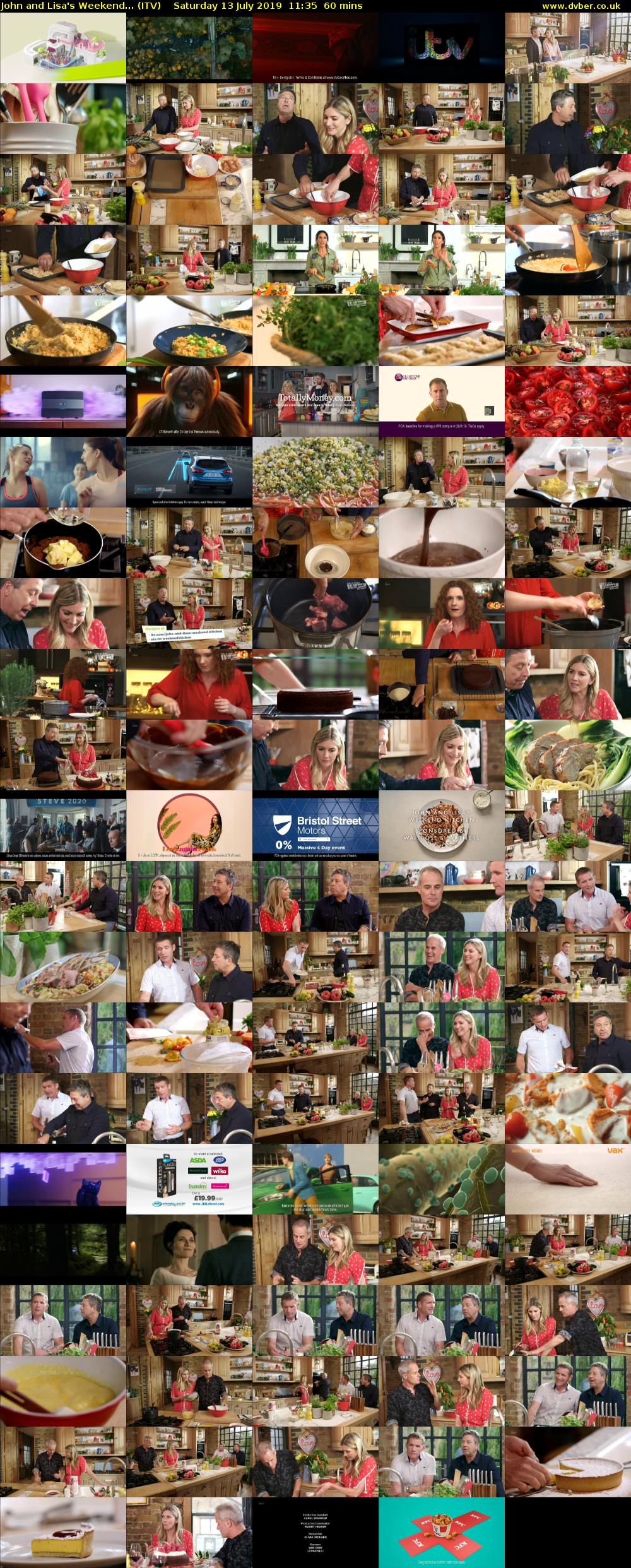 John and Lisa's Weekend... (ITV) Saturday 13 July 2019 11:35 - 12:35