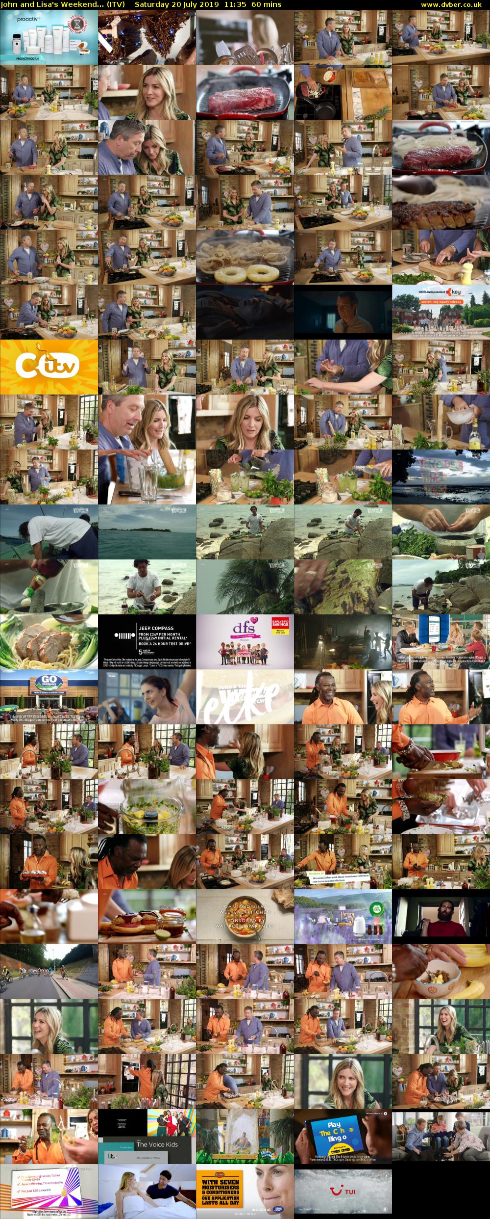 John and Lisa's Weekend... (ITV) Saturday 20 July 2019 11:35 - 12:35