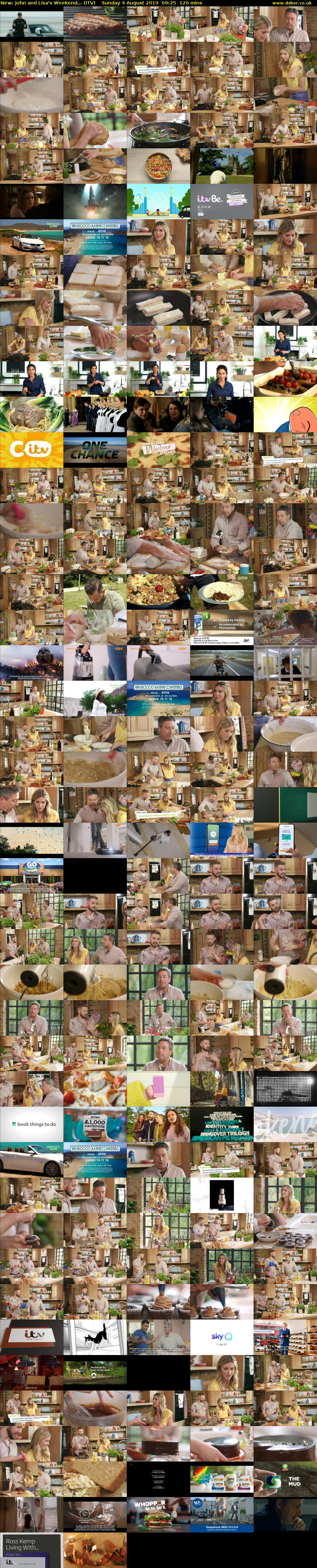 John and Lisa's Weekend... (ITV) Sunday 4 August 2019 09:25 - 11:25