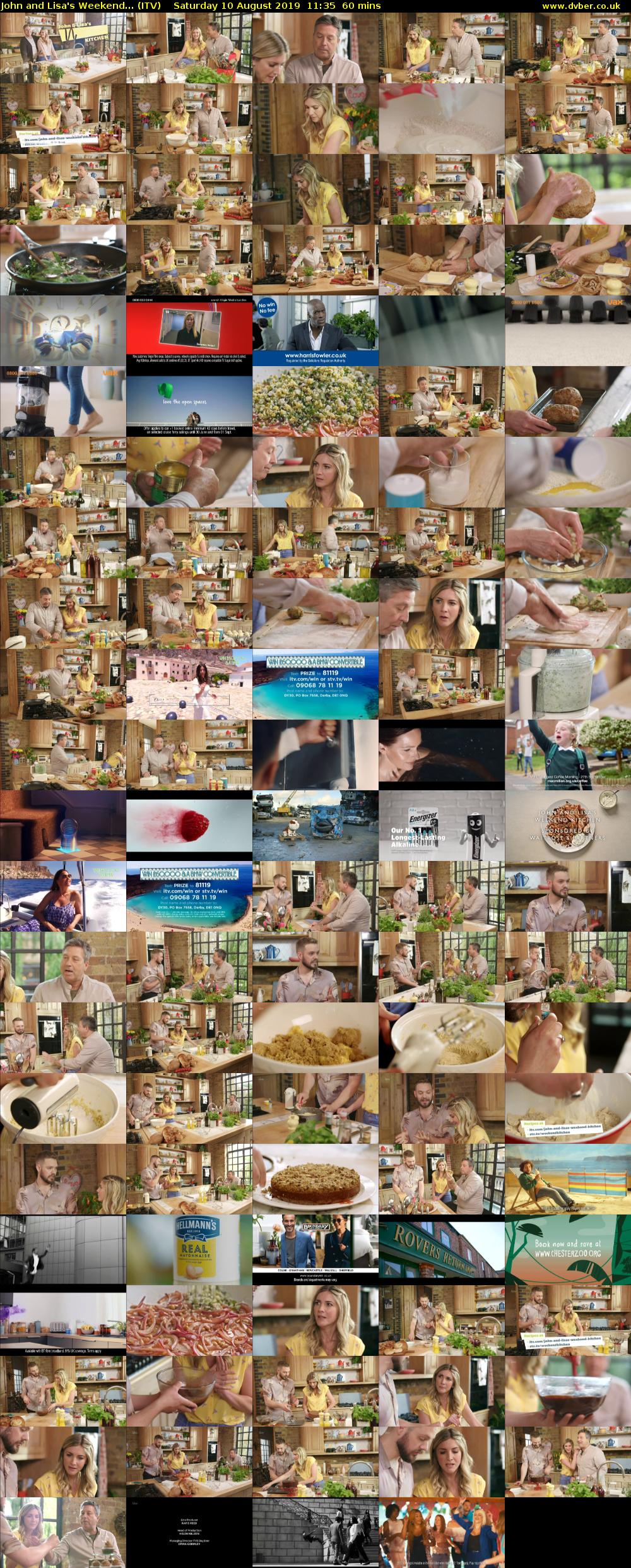John and Lisa's Weekend... (ITV) Saturday 10 August 2019 11:35 - 12:35