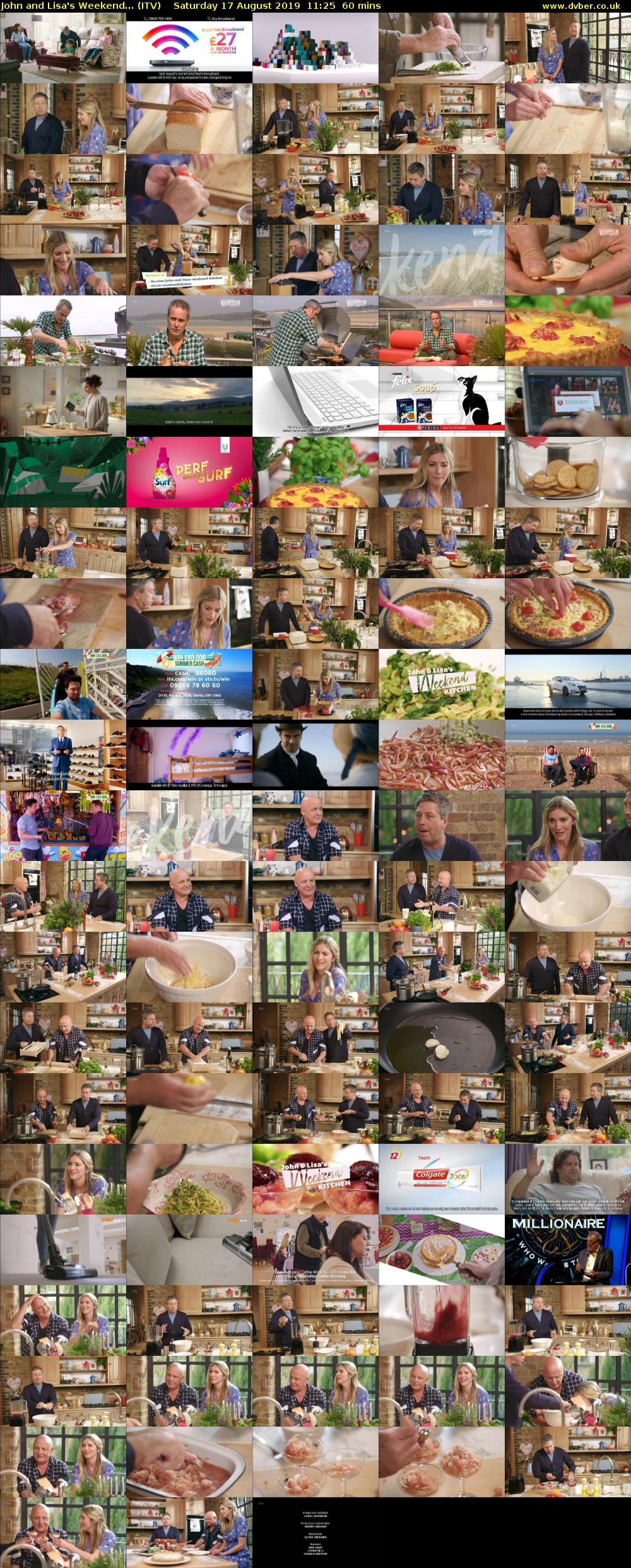 John and Lisa's Weekend... (ITV) Saturday 17 August 2019 11:25 - 12:25